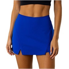 Sofibella Womens Tennis Golf Skirt Skort Size Small Royal Blue Notch front