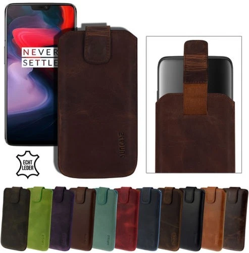 Custodia Portafoglio Con Cordino Per OnePlus 6 – Pelle, 4 Slot Carte, Supporto, Include Pellicola Vetro, Grigio