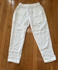 Grade & Gather Double Gauze Pants Women’s Small White Comfy Elastic Waist NWT