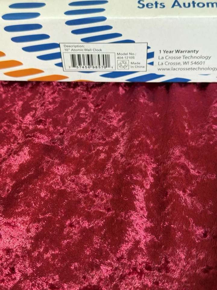 La Cross Tech 10” Atomic Wall Clock Model 404-1210S.New.Front color Off.Tested - Image 3 of 4