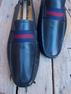 MERCANTI  FIORENTINI Mens Casual Dress Shoe Blue Leather Driver Loafer Size 9.5M