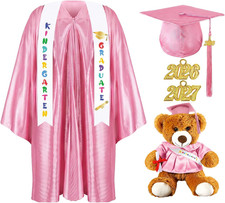 7 Pcs Kindergarten Preschool Graduation Cap and Gown with Bear Gifts 2026 Grad S
