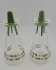 Vintage Pyrex Corelle Salt Pepper Shakers Spring Blossom Crazy Daisy Green