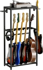Guitar Stand, Rack for Acoustic Holder, Electric 5-7 Guitars, Black 