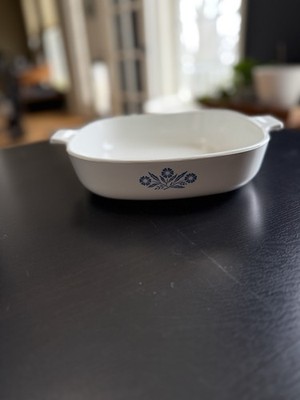 CorningWare P-9-B Blue Cornflower 9  Casserole Dish No Lid Vintage