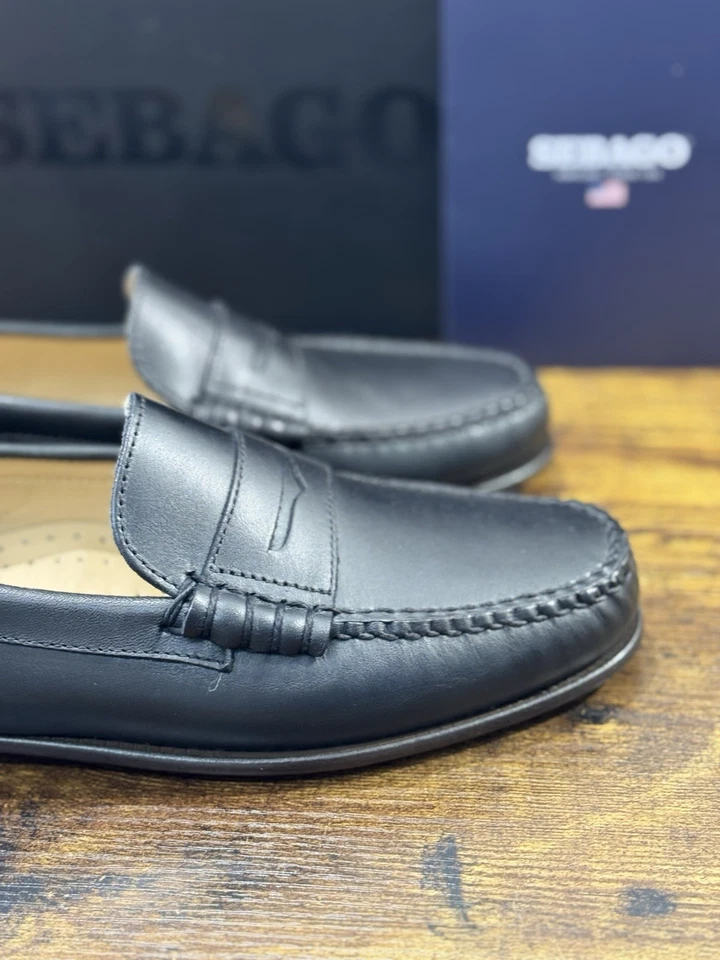 Sebago Mocassino Danielle Pelle Nero Fondo Cuoio Icon Sebago Loafer Donna 40 - Immagine 4 di 4