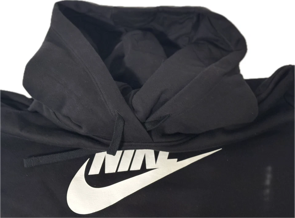 Nike Club Polar Pullover Sudadera con Capucha Negro/Blanco Mujeres Hombres Unisex Talla XL NUEVO Foto 2 de 4