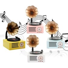 Platine tourne-disque Bluetooth 5.0 tout en un pour le bureau de décoration