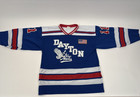 Vintage Athletic Knit Dayton Blue Hawks Hockey Jersey Mens MM Blue #11 USA