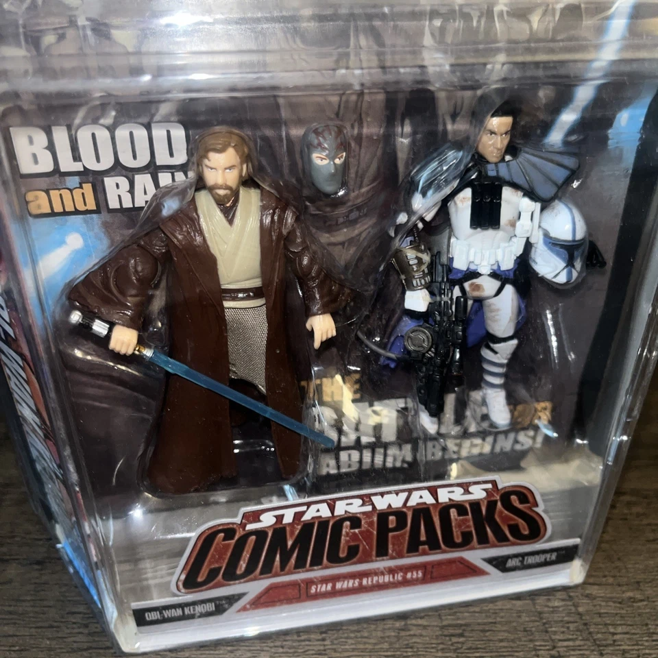 Star Wars Comic 2 Pacotes #55 Republic Obi Wan Kenobi ARC Trooper MISB - Imagem 3 de 4