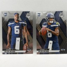 Panini Jalen Milroe Rookie Seattle Seahawks NFL Mosaic Card Lot - 2 Cards