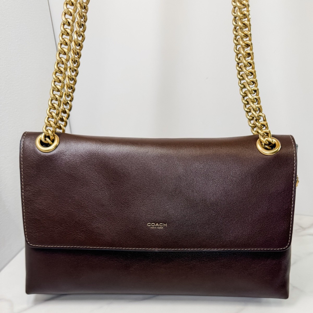 COACH Chelsea Shoulder Bag 30 With Chain In Leather CDS61 Brass