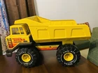 RARE Vintage 1980s Mighty Tonka XMB-975 Metal Dump Truck Yellow Turbo Diesel