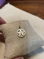 Vintage 14K Yellow Gold Maple Leaf Charm Pendant