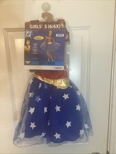 Wonder Woman DC Girls size 6/6X full Halloween Costume