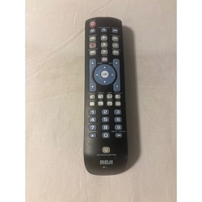 RCA Universal Remote Control Black Good LED Backlit 4-Device TV SAT DVD VCR
