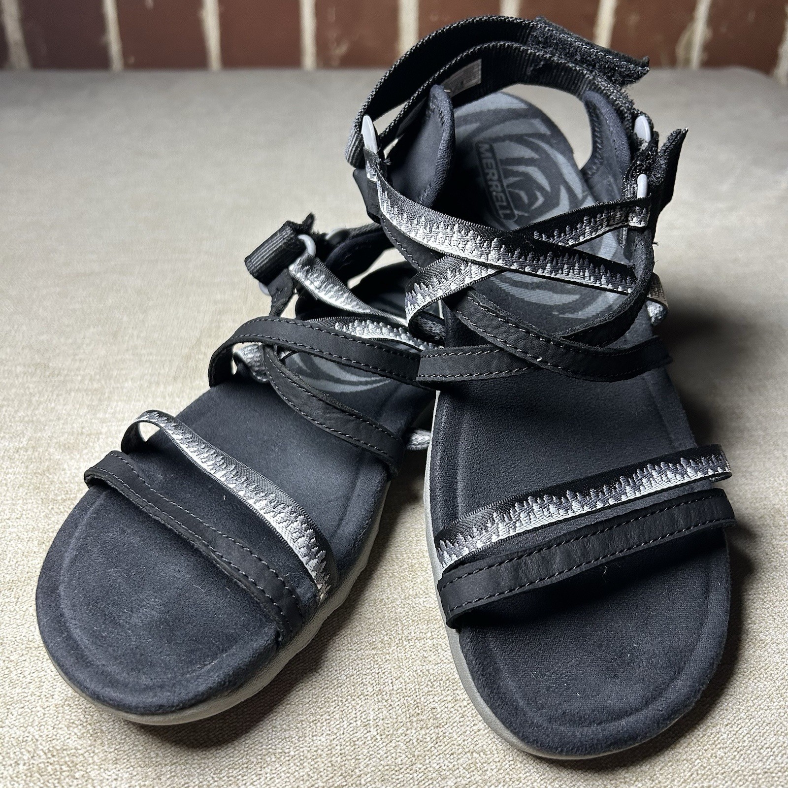 Merrell TERRAN 3 CUSH LATTICE sandalo donna nero taglia US 6 Medium J002721 us intime ottimeioni