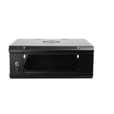 4U Server Rack Enclosure, Wall Mount Server Cabinet with Glass Locking Door