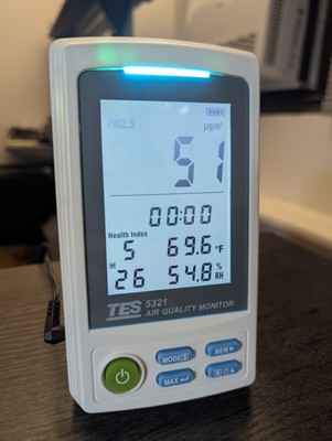 Tes 5321 PM2.5 Air Quality Monitor (VOCs-Volatile organic compounds) 