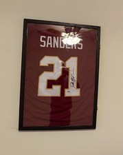 Deion Sanders Washington Redskins Autographed Jersey with Case and COA