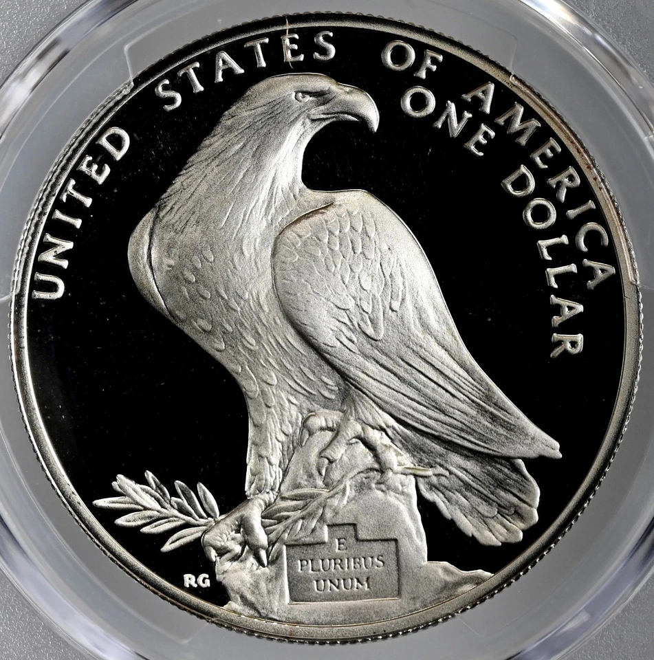 1984-S  $1 OLYMPIC PROOF SILVER DOLLAR COMMEMORATIVE PCGS PR70 DCAM #49028590 - Image 3 of 4
