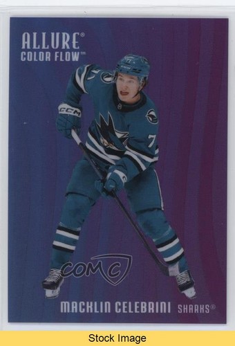 2025-26 Upper Deck Allure Color Flow Blue Purple Macklin Celebrini #CF-28 READ