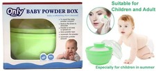Body Powder Box With Soft Puff Baby Shower Bath Care Powder Dispenser Container