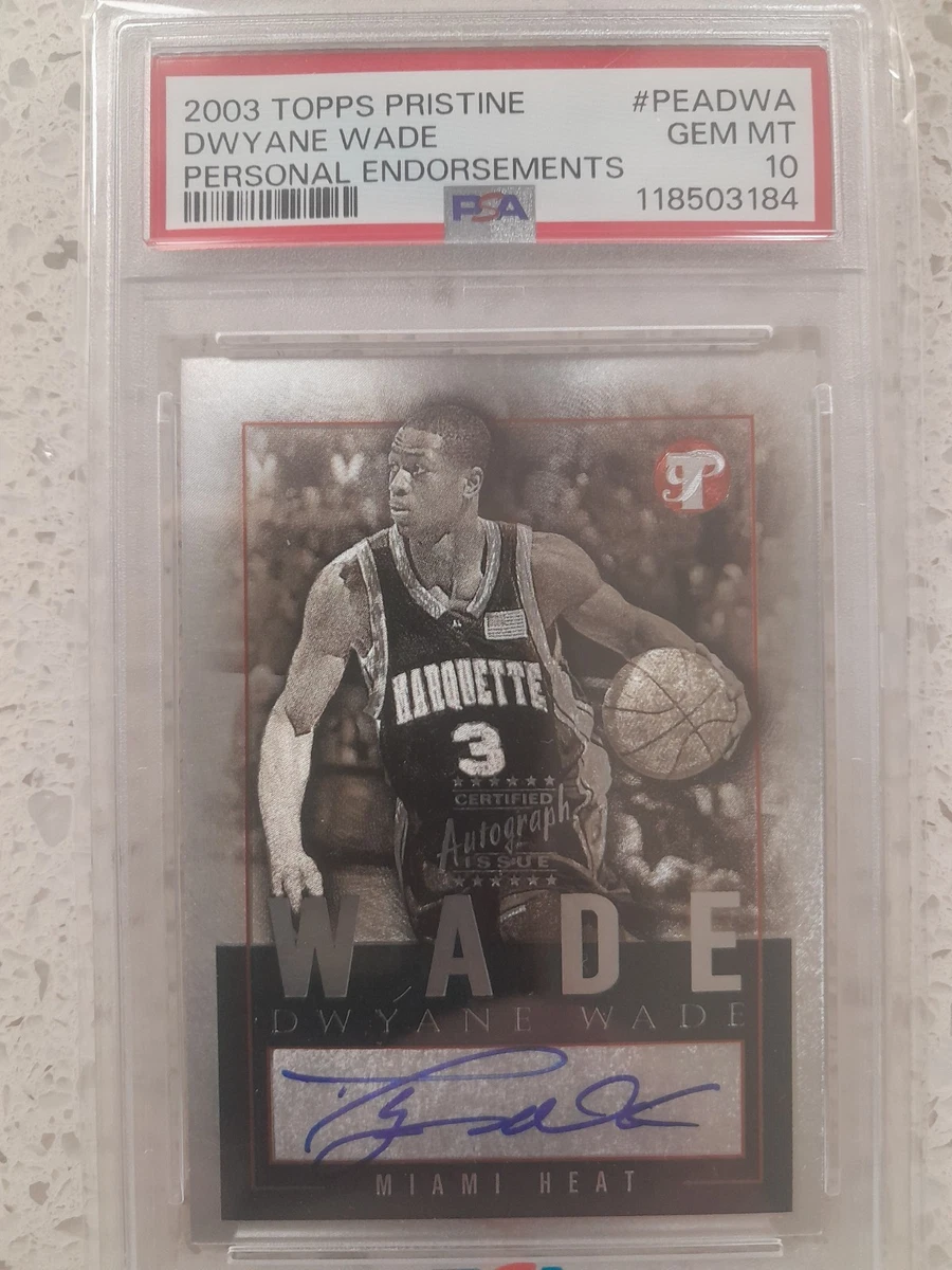 Topps Dwyane Wade Basketball Autographed Sports Trading Cards