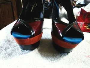 jessica simpson multi colored heels