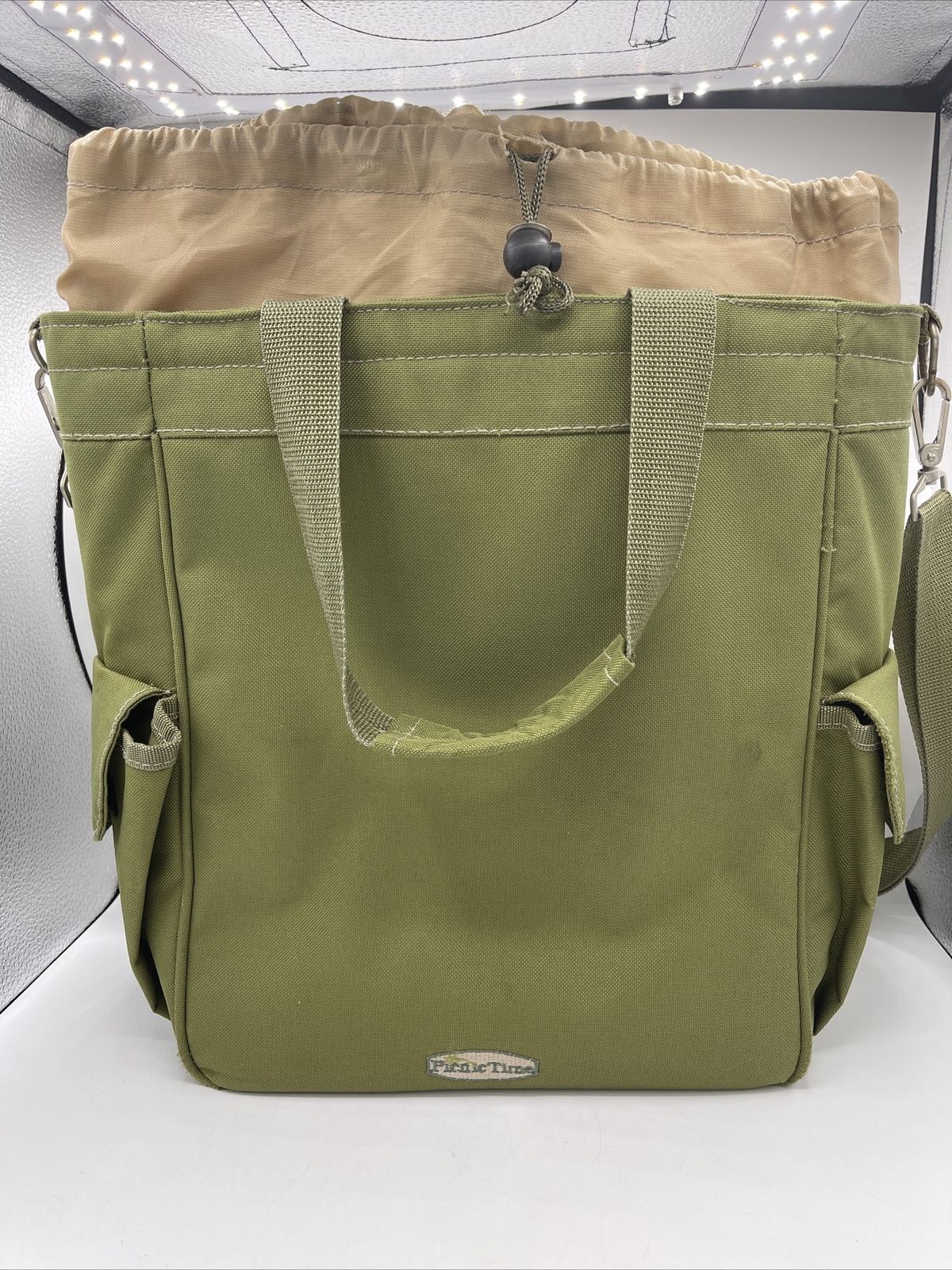 Vtg Picnic Time Green Over the Shoulder Cooler Bag 17”x 16” Wine Bag eBay