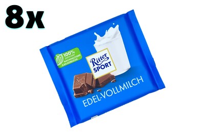 4x/8x Ritter Sport Premium Whole Milk   genuine chocolate from Germany  TRACKED