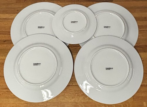 Crate & Barrel GOLD LINE COBALT 4er Set Speiseteller + 1 Salatteller Neu ohne Etikett Neuwertig - Bild 3 von 6