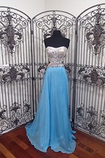 BD379 MAC DUGGAL 40421 SZ 2 $338 #1693 BLUE  PROM  FORMAL  DRESS GOWN NWT