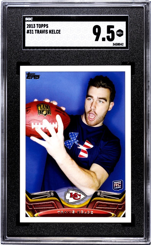 SGC 9.5 MINT+ Travis Kelce 2013 Topps #31 RC Chiefs Super Bowl
