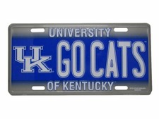 Uk Go Cats Kentucky Ky Wildcats Football 6x12 Aluminum License Plate Tag