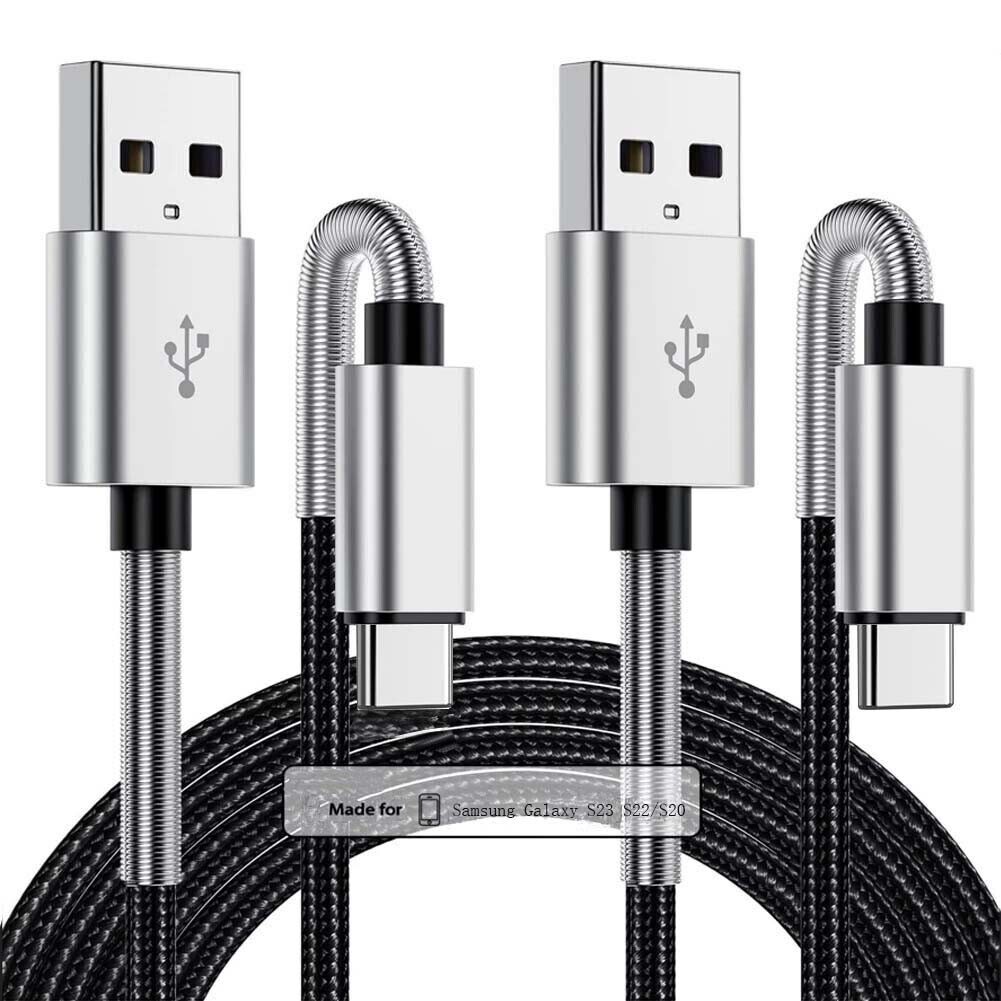 USB C Cable 6FT 2-Pack USB to C 3A Fast Charger Cable for  Samsung S23/S22/S21-image