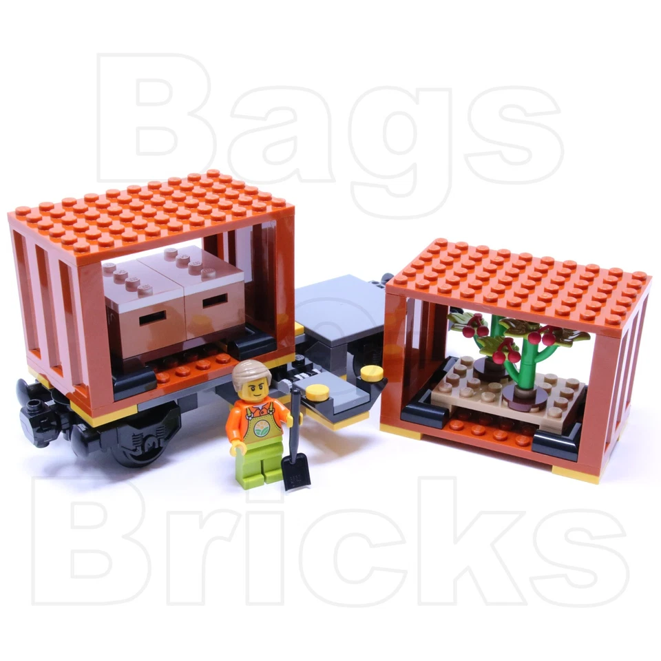 Lego Train City Cargo Wagon Containers Pallets Crate Farm Produce from 60336 NEW - Image 2 of 4