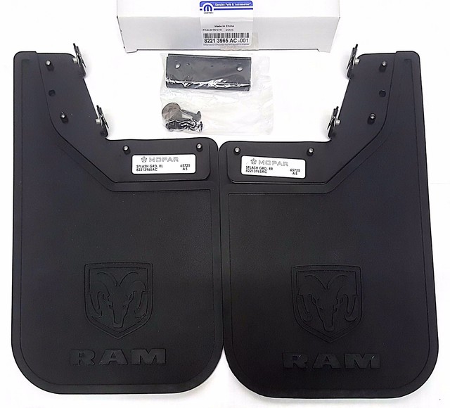 1417 PROMASTER MOPAR BLACK FRONT & REAR RUBBER SPLASH MUD GUARDS FLAPS