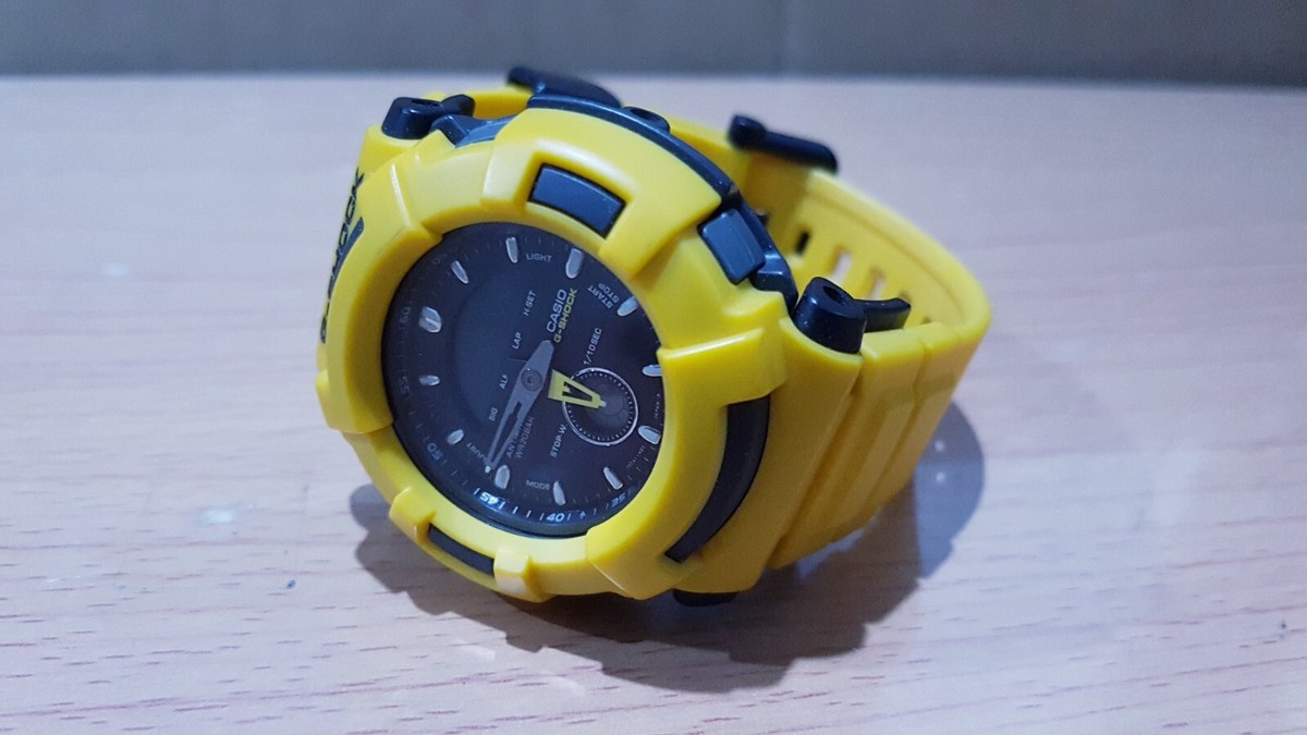 G-Shock AW-510 Dual Display Digital-Analog Hip-Hop Yellow Vintage