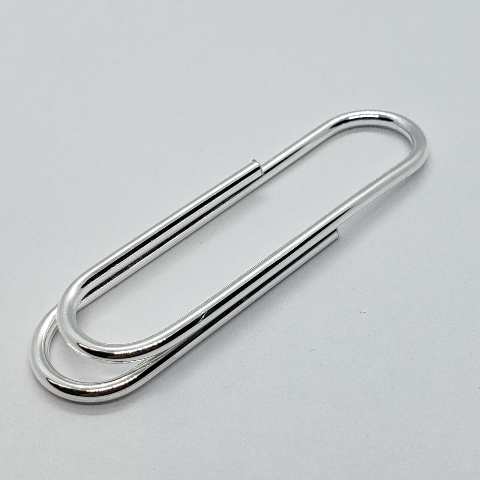 925 Sterling Silver Large Paper Clip Money Clip Made in Italy 2 3/8 x 5 ...