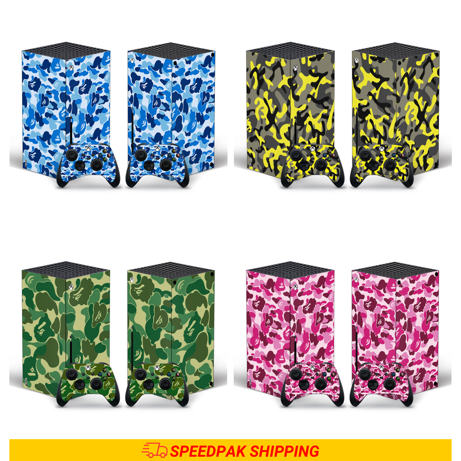 Xbox Series X Color Camoglague Console Controller Skin Sticker Decal Wrap Vinyl-image