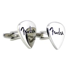 GUITAR PICK CUFFLINKS Metal Music Musician Player Father's Day with Gift Bag NEW