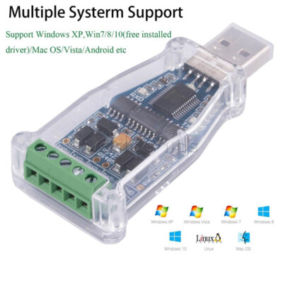 USB to RS485 RS422 Serial Adapter FTDI Chip USB to Terminal Block Converter New
