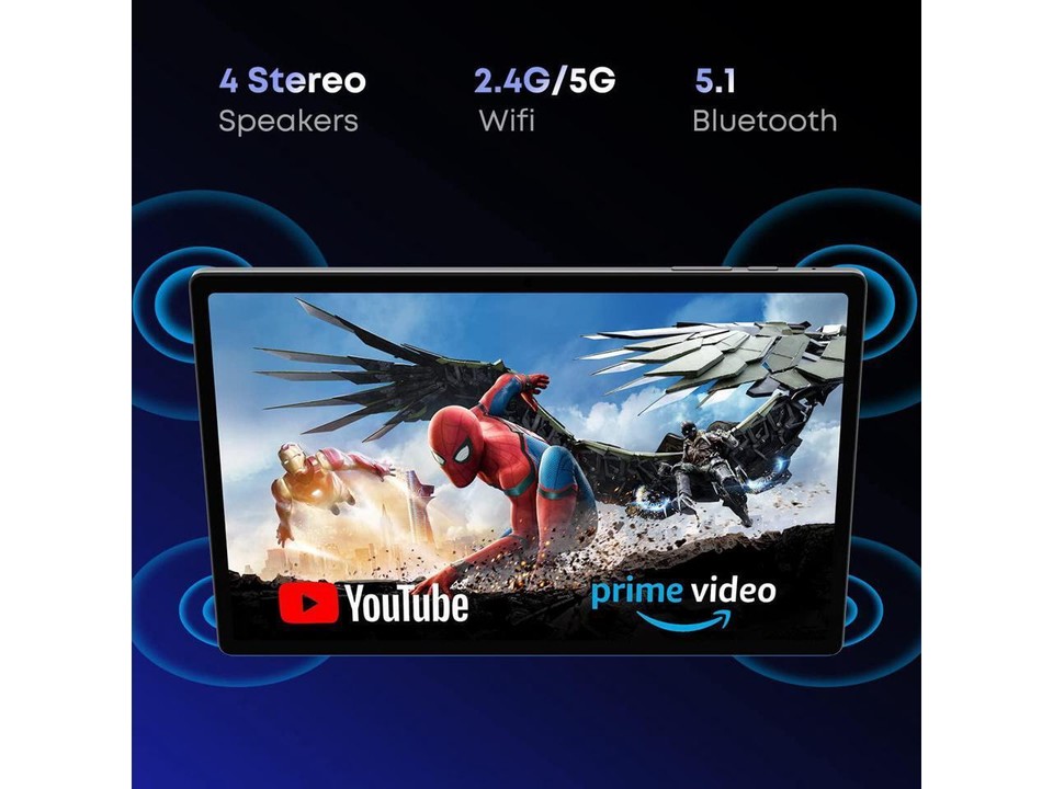 CHUWI Hipad XPro 10.5” Tablet – Android 12 – T616 Octa Core – 8GB RAM 128GB ROM – 4G LTE Unlocked