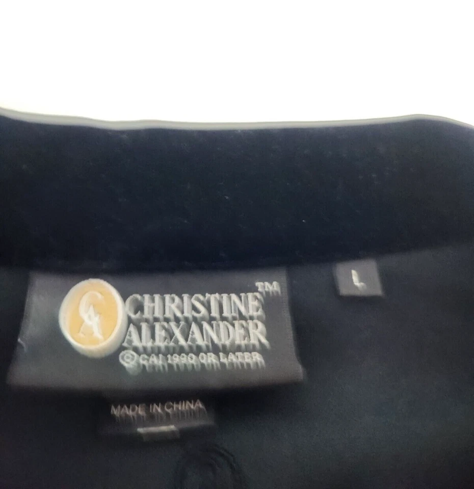 Christine Alexander Size L Crystal studded Black Velvet Jacket w/embellishment - Image 2 of 4