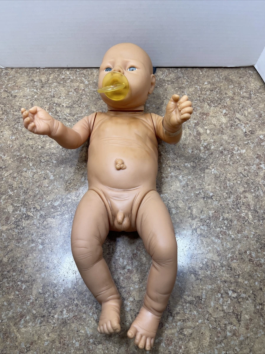 Vintage Life Like Baby 19 Newborn Male Doll Anatomically Correct Realistic