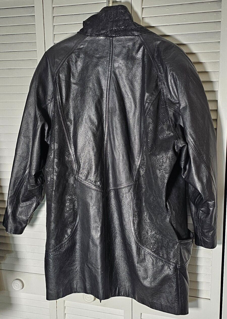 Elk Genuine Leather Jacket Large Lining Button Cl… - image 15