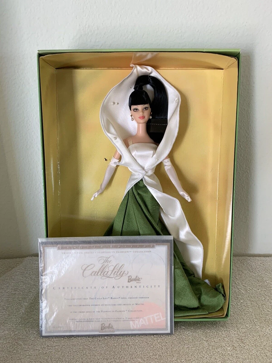 THE CALLA LILLY BARBIE FLOWERS IN FASHION COLLECTION NRF PRISTINE