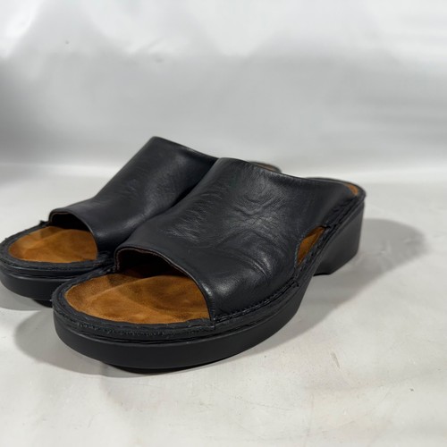 Naot Rome Sandals Womens 37 Size 6 Leather Slides Wedge Slip On Cork ...