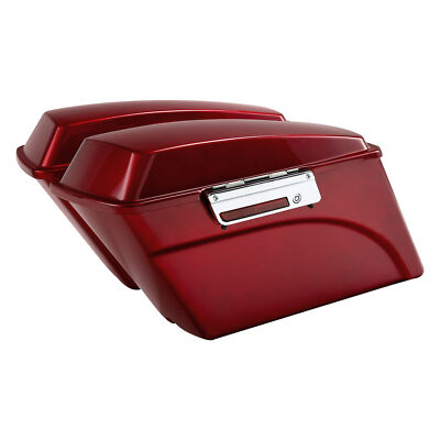 Red Hard Saddle Bag Fit For Harley Touring Electra Street Road Glide 1994-2013